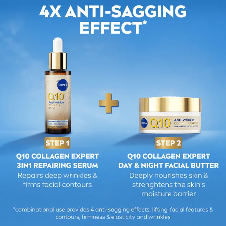 Nivea Q10 Anti-Wrinkle Collagen Expert 3-In-1 Serum (30 ml)