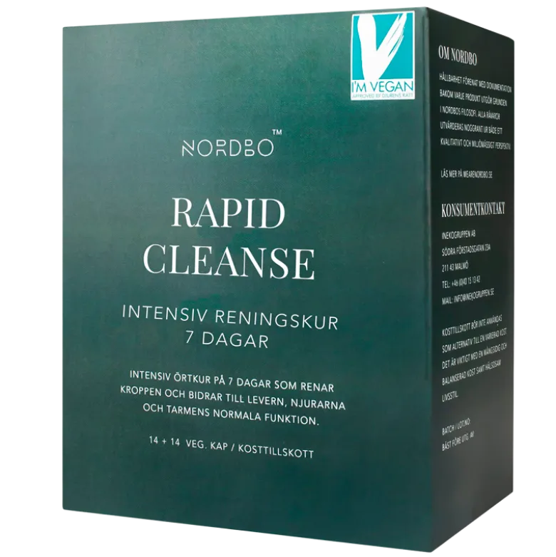 NORDBO Rapid Cleanse Vegansk (2x14 kap)