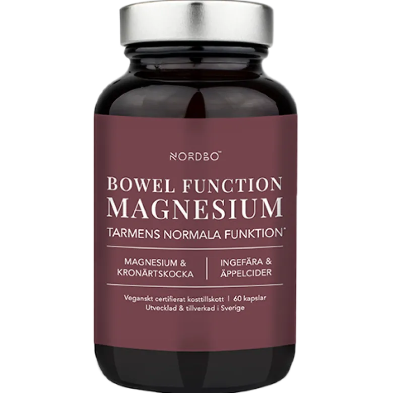 Nordbo Vegan Bowel Function Magnesium (60 kaps)