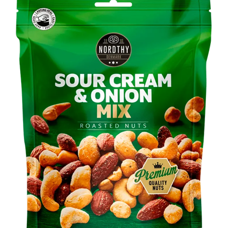 Nordthy Premium Sour Cream & Onion Nødder (140 g)
