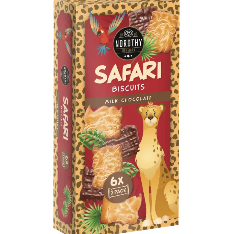 Nordthy Safari Biscuits Mælkechokolade (225 g)