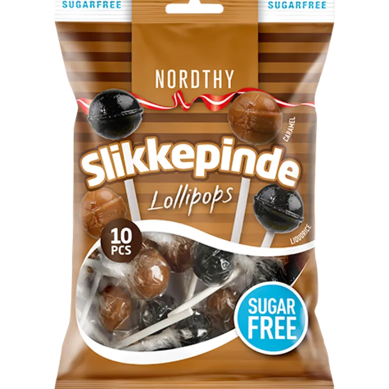 Nordthy Sukkerfri Slikkepinde 2 Varianter (100 g)