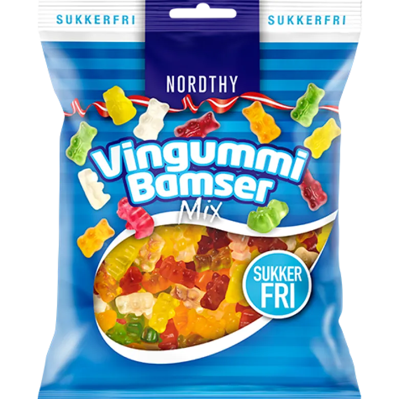 Nordthy Sukkerfri Vingummi Bamser (80 g)