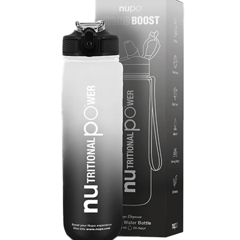 Nupo Motivations Vandflaske Sort (1000 ml)