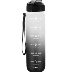 Nupo Motivations Vandflaske Sort (1000 ml)