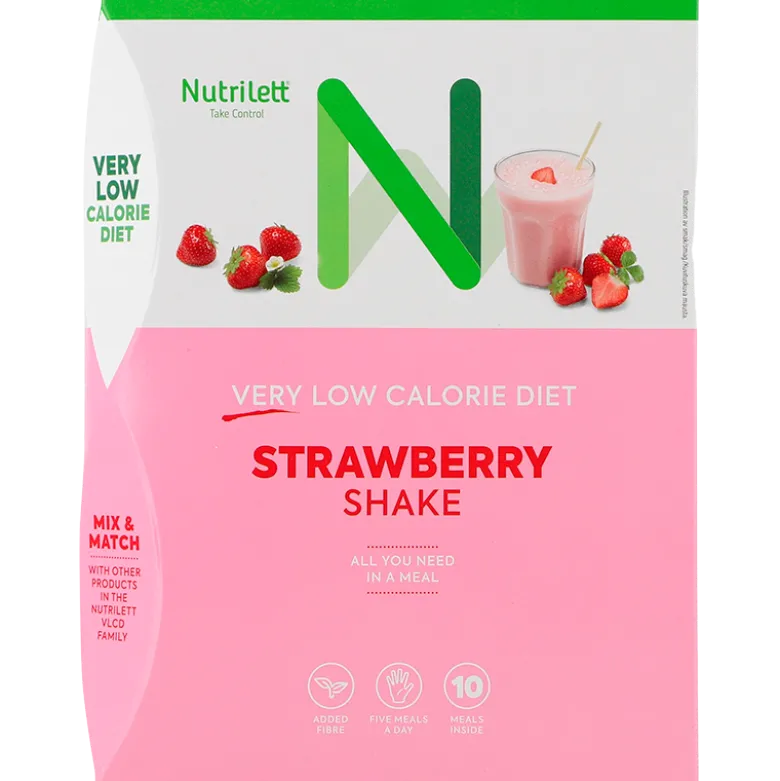 Nutrilett VLCD Strawberry shake (35 g x 10 stk)
