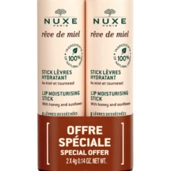 Nuxe Rêve de Miel Lip Moisturising Stick Duopack (2 x 4 g)