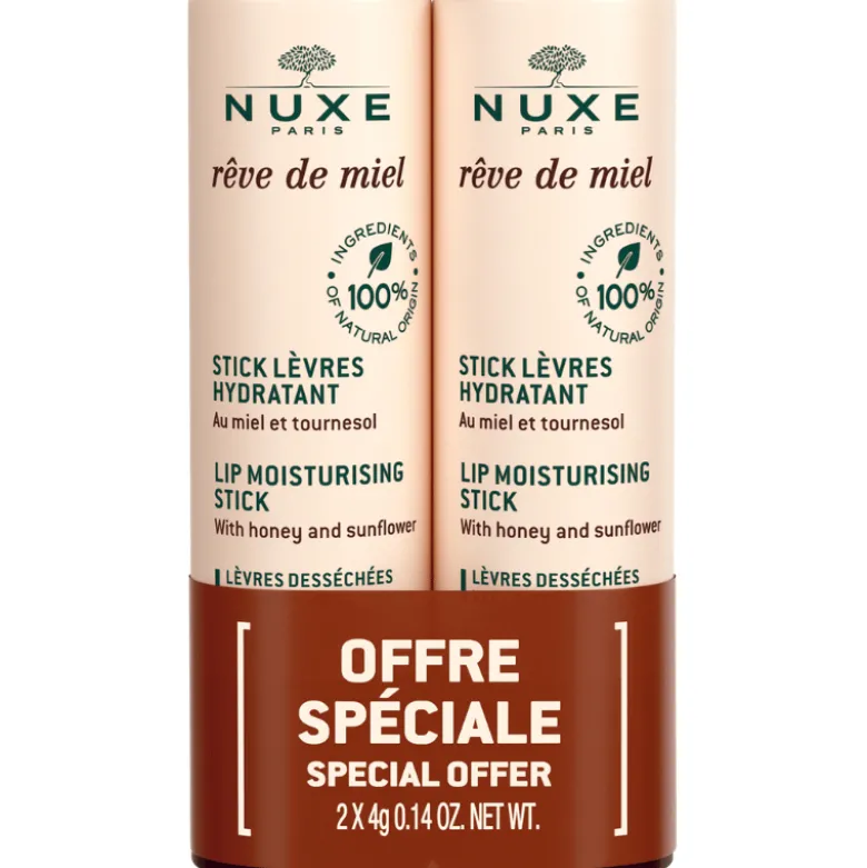 Nuxe Rêve de Miel Lip Moisturising Stick Duopack (2 x 4 g)