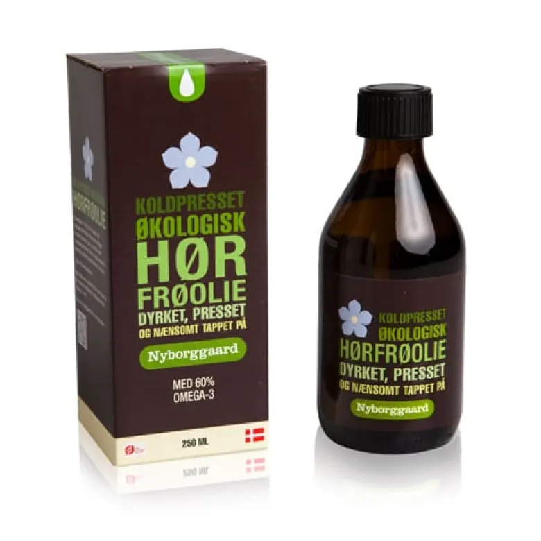Nyborggaard Hørfrøolie Koldpresset Ø (250 ml)