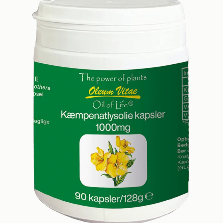 Oil of life Kæmpenatlysolie 1000 mg (90 kap)