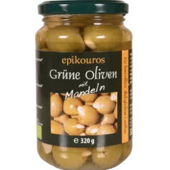 Oliven Grønne med Mandler Ø (320 gr)