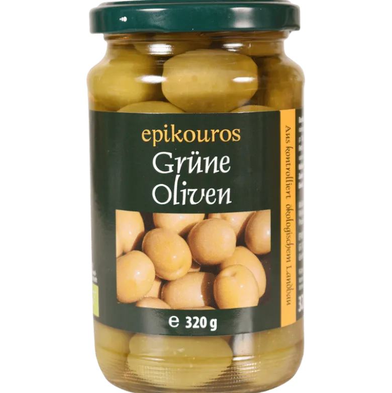 Oliven grønne m. sten Ø (320 gr)