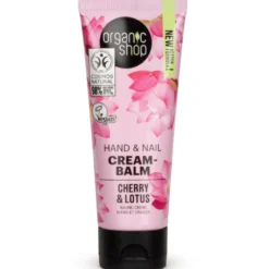 Organic Shop Hand & Nail Cream-Balm Cherry & Lotus (75 ml)