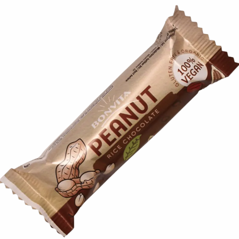 Peanutbar m. vegansk chokoladeovertræk Ø (40 gr)