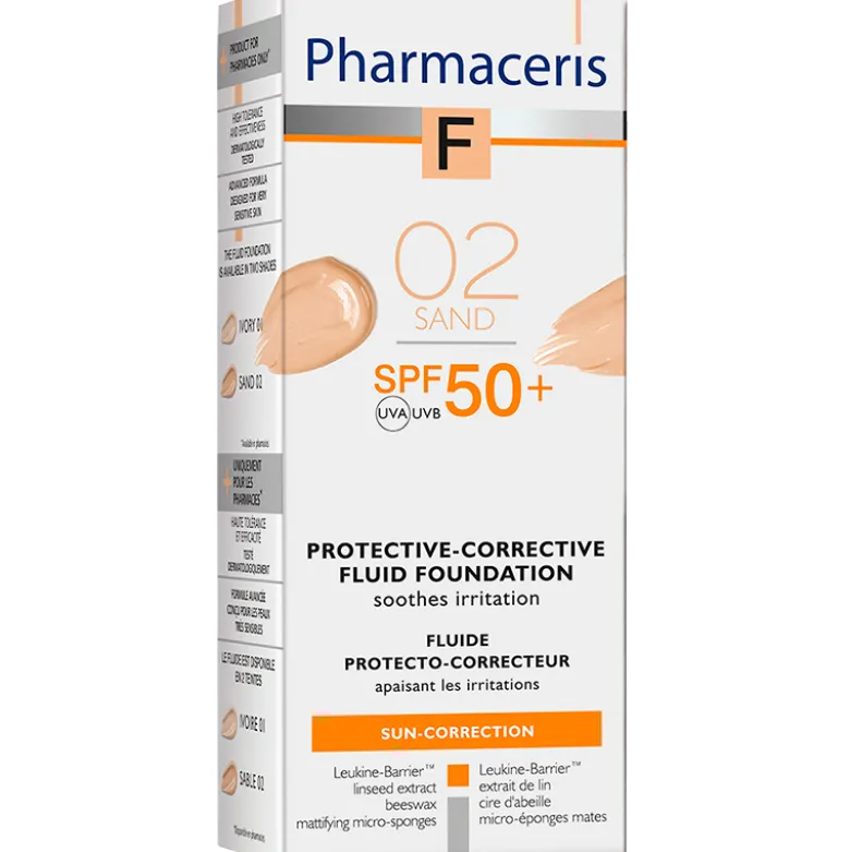 Pharmaceris F - Beskyttende Foundation SPF 50+ Sand 02 (30 ml)
