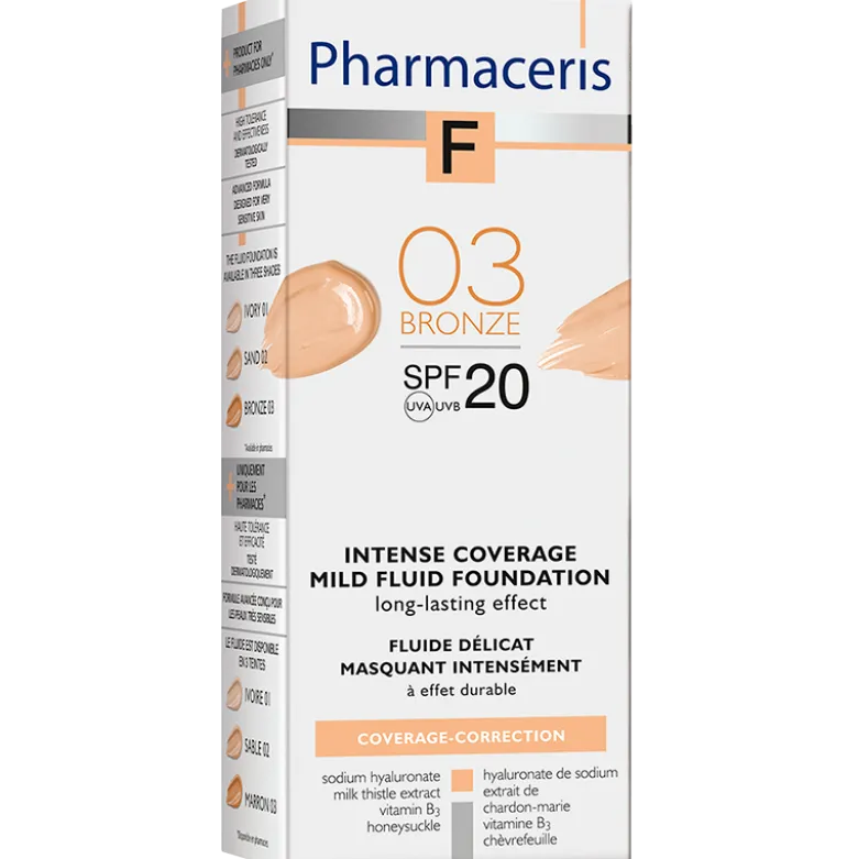 Pharmaceris F - Intensivt Dækkende Foundation SPF 20 Bronze 03 (30 ml)