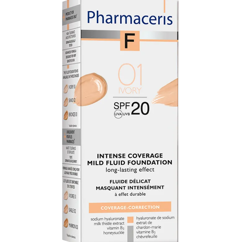 Pharmaceris F - Intensivt Dækkende Foundation SPF 20 Ivory 01 (30 ml)
