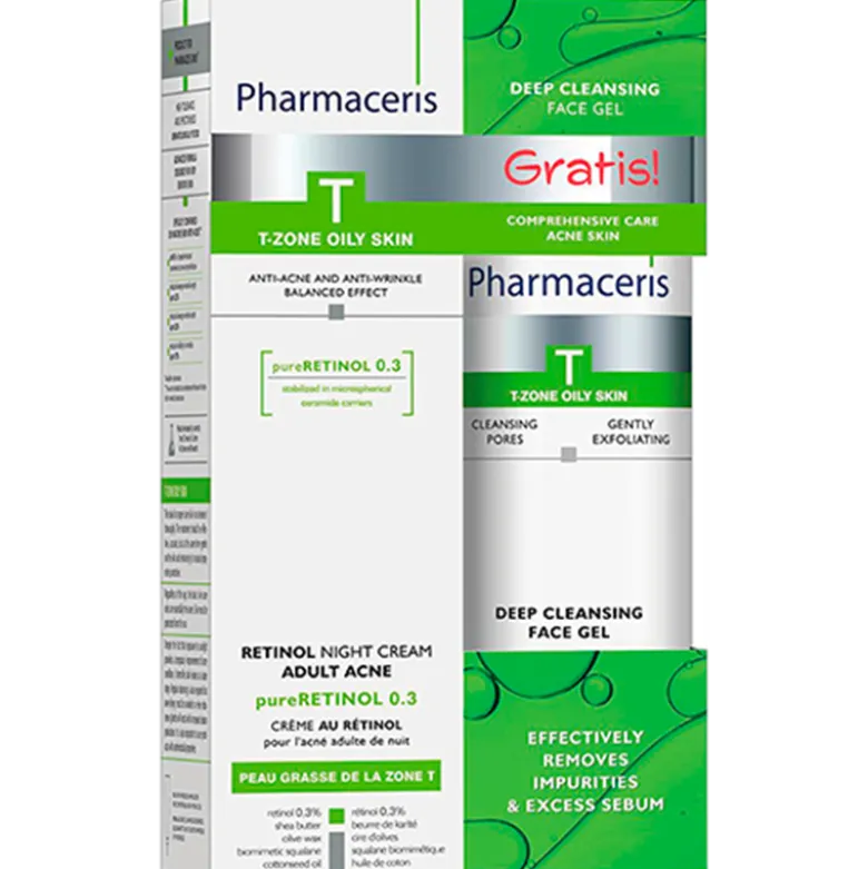 Pharmaceris Retinol Night Cream & Sebogel Face Gel (1 sæt)