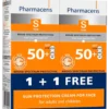 Pharmaceris S Sampak Bred Spectrum Solbeskyttelse SPF 50+ (50+50 ml)
