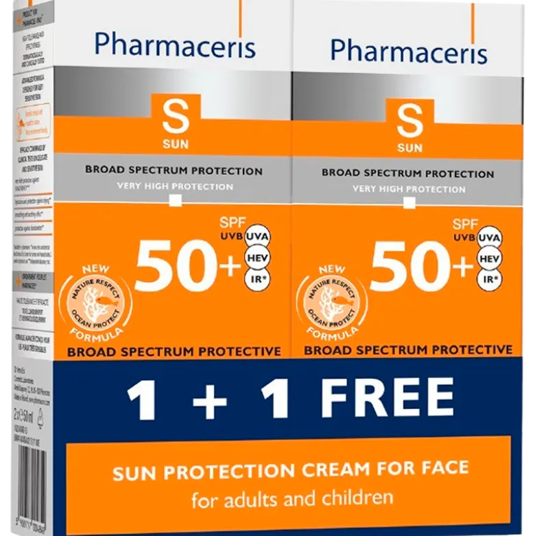 Pharmaceris S Sampak Bred Spectrum Solbeskyttelse SPF 50+ (50+50 ml)