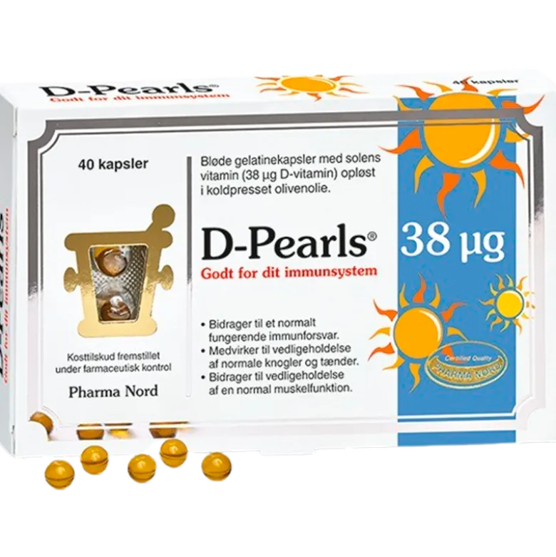 Pharma Nord D-Pearls 38 µg- (40 tabletter)