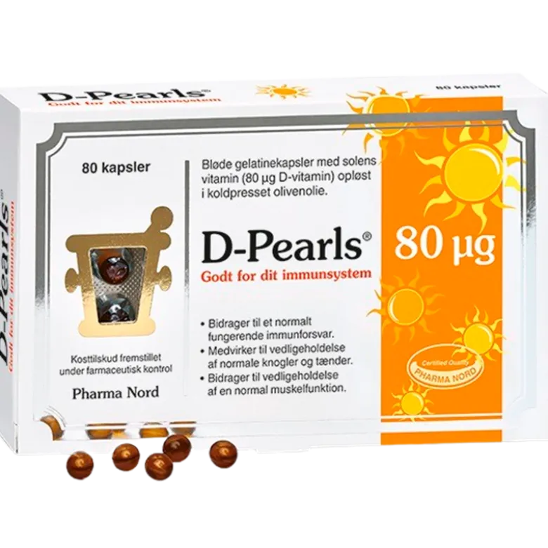 Pharma Nord D Pearls stærk 80 mcg (80 kap)
