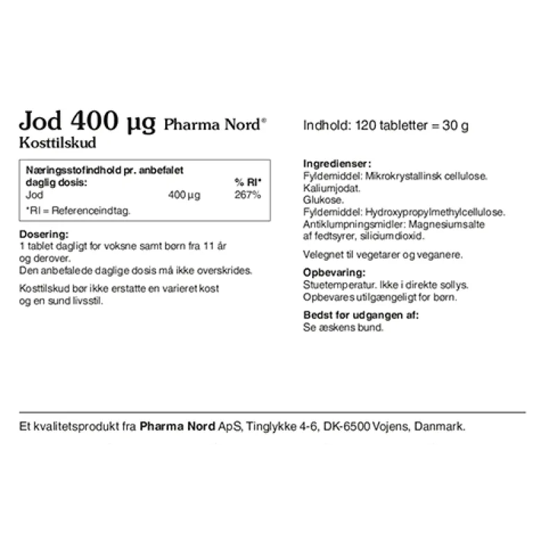 Pharma Nord Jod 400 µg (120 tabl)