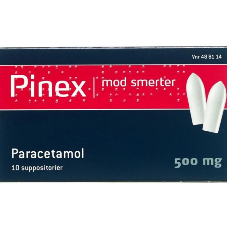 Pinex Suppositorier 500 mg (10 stk)