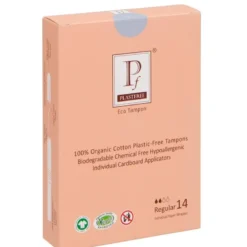 Plastfree 100% Organic Cotton Cardboard Applicator Regular Tampons (14 stk)