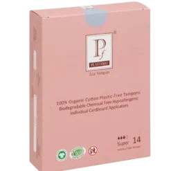 Plastfree 100% Organic Cotton Cardboard Applicator Super Tampons (14 stk)