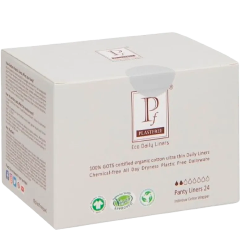 Plastfree 100% Organic Cotton & Plastic-free Daily Liners (24 stk)