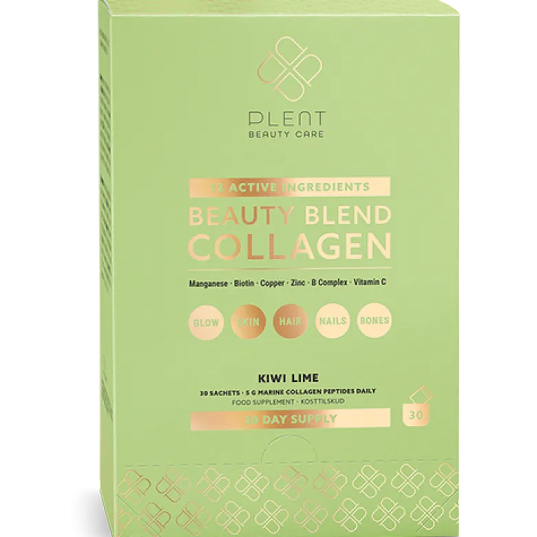 Plent Beauty Blend Collagen Kiwi Lime Box (30 breve)