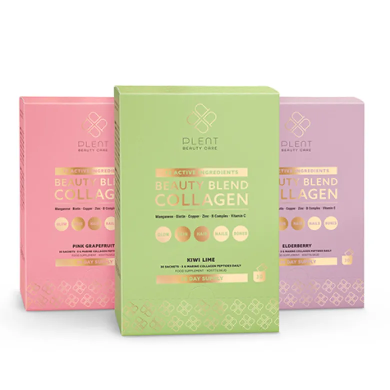 Plent Beauty Blend Collagen Kiwi Lime Box (30 breve)