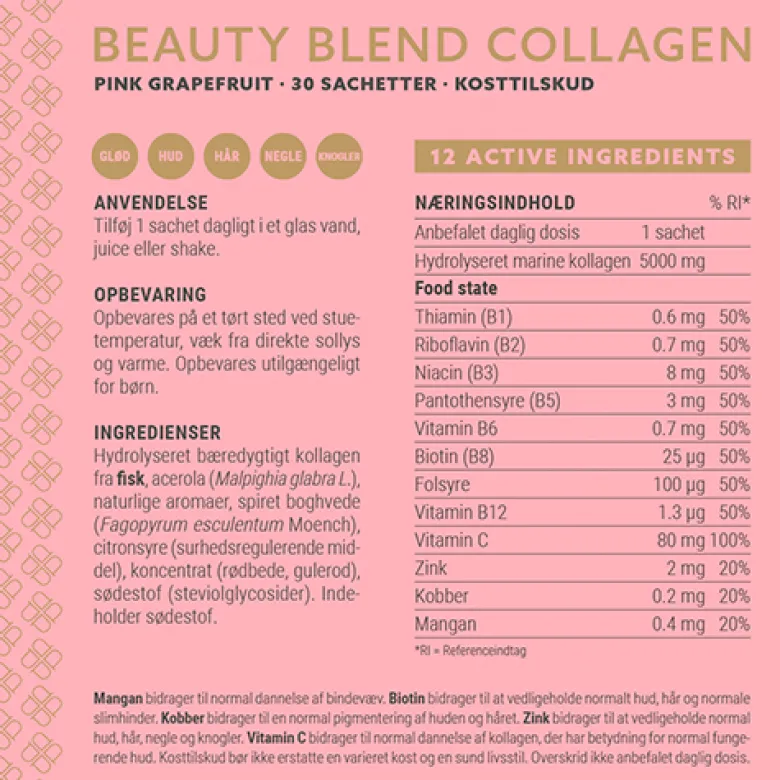 Plent Beauty Blend Collagen Pink Grapefruit Box (30 breve)