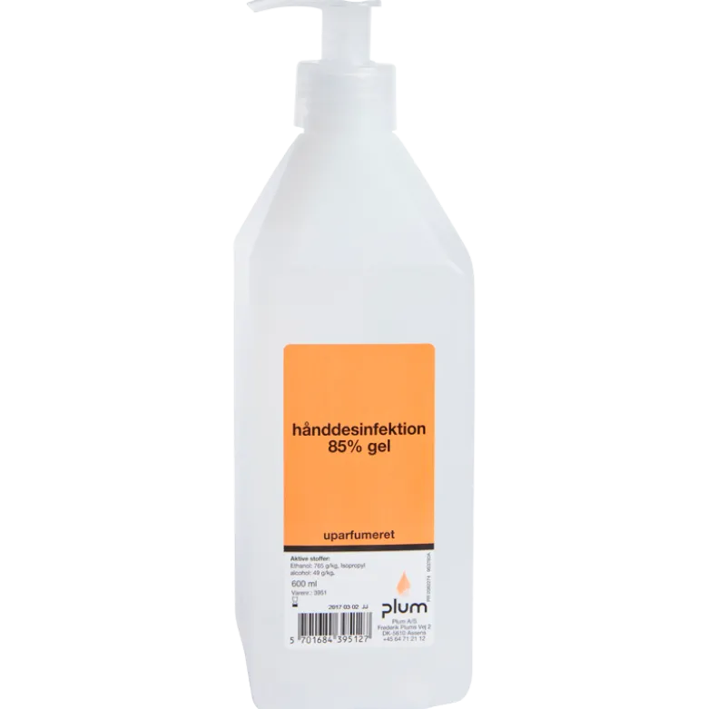 Plum Hånddesinfektion 85% Gel Pumpeflaske (600 ml)