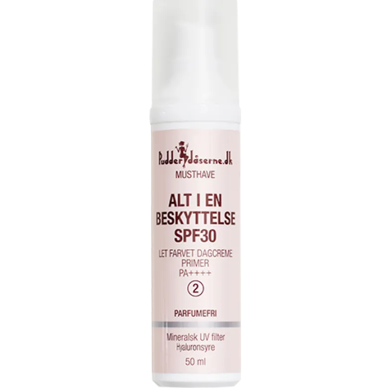 Pudderdåserne Alt-I-En Beskyttelse 002 SPF 30 (50 ml)