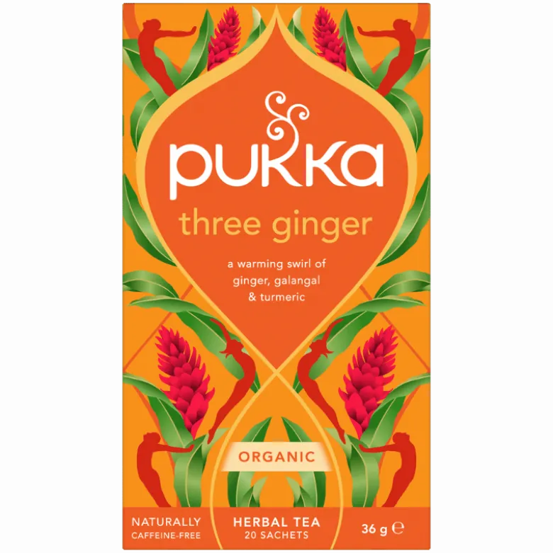Pukka Three Ginger Te Ø (20 breve)