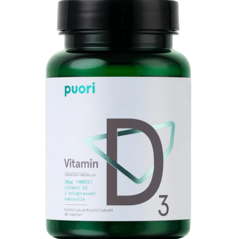 Puori D3 D-Vitamin 10µg (60 kap)