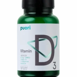 Puori Vitamin D3 med Kokosolie - 62,5 µg (120 kapsler)