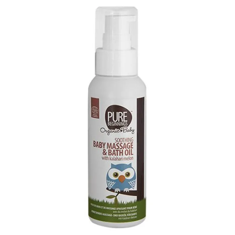 Pure Beginnings Baby massage og badeolie m. kalahari melon (100 ml)