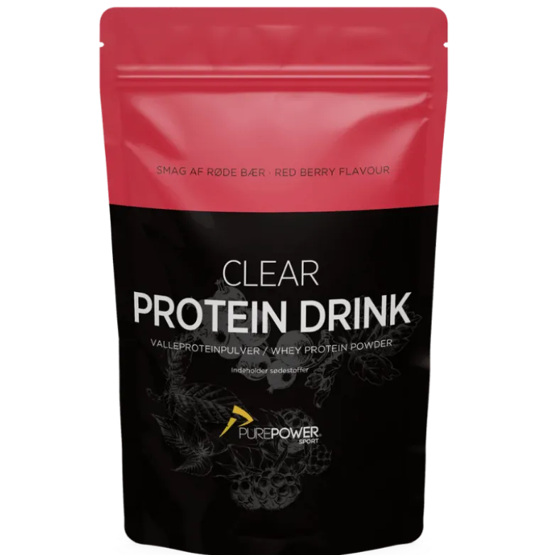PurePower Clear Whey Rødebær (400 g)