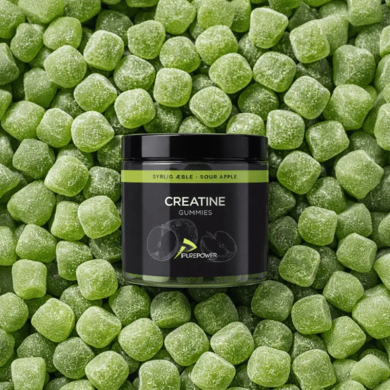 PurePower Creatine Gummies Sour Apple (60 stk)