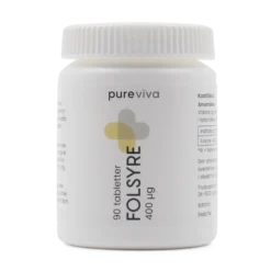 Pureviva Folsyre 400 µg (90 tabl)