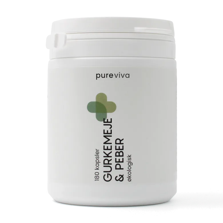 Pureviva Gurkemeje & Peber Ø (180 kaps)