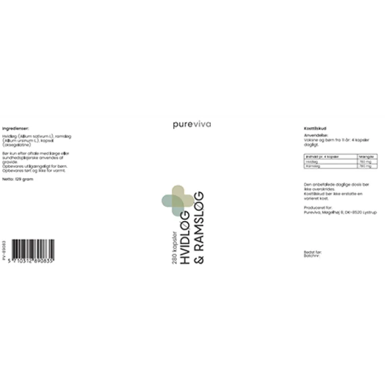 Pureviva Hvidløg & Ramsløg (280 kaps)