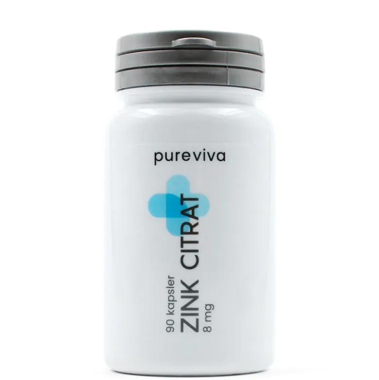 Pureviva Zink Citrat (8 mg) (90 kap)