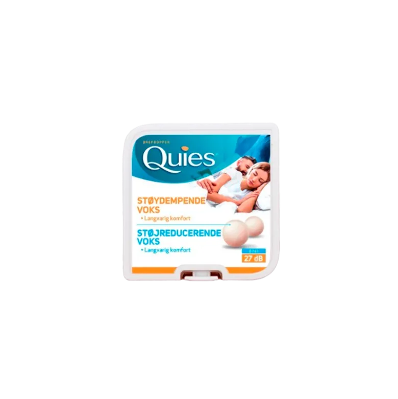 Quies Ørepropper Naturlig Voks 8 Par I Æske (1 stk)