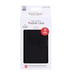 RadiCover Mobilcover iPhone 11 Pro MAX anti-stråling PU læder sort (1 stk)