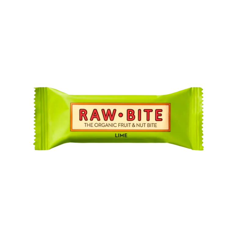 Rawbite Lime - Laktose- og glutenfri frugt- og nøddebar Ø (50 gr)