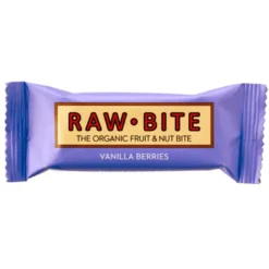 Rawbite Vanilla Berries - Laktose- og glutenfri frugt- og nøddebar Ø (50 gr)
